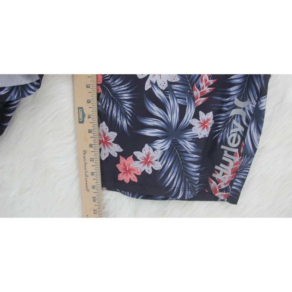 (2)Lot Mens Surf Board Shorts Swim Trunks 36 Hurley Floral Beach Phantom Yellow